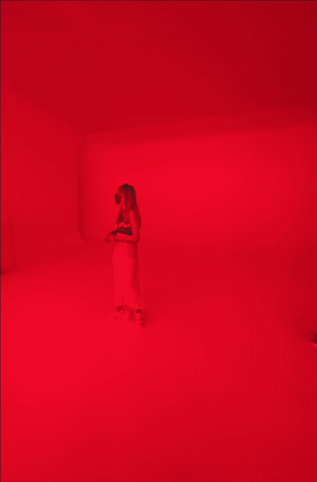 Lexi Silverstein at an art exhibit