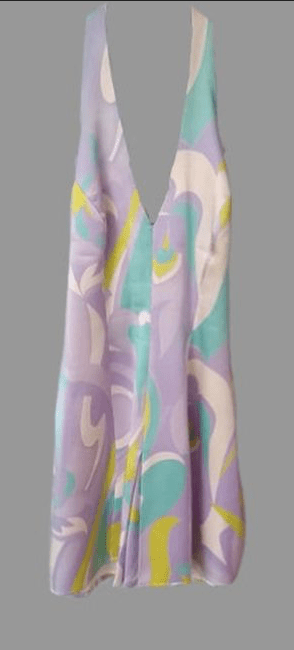 A lilac and yellow dress