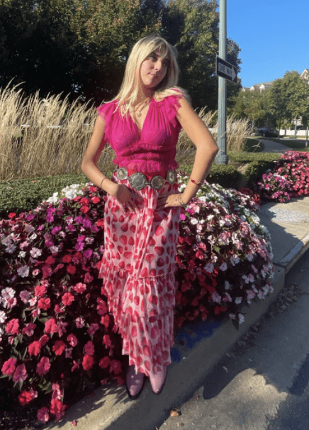 Lexy Silverstein in Nuuly Rented Top and Skirt