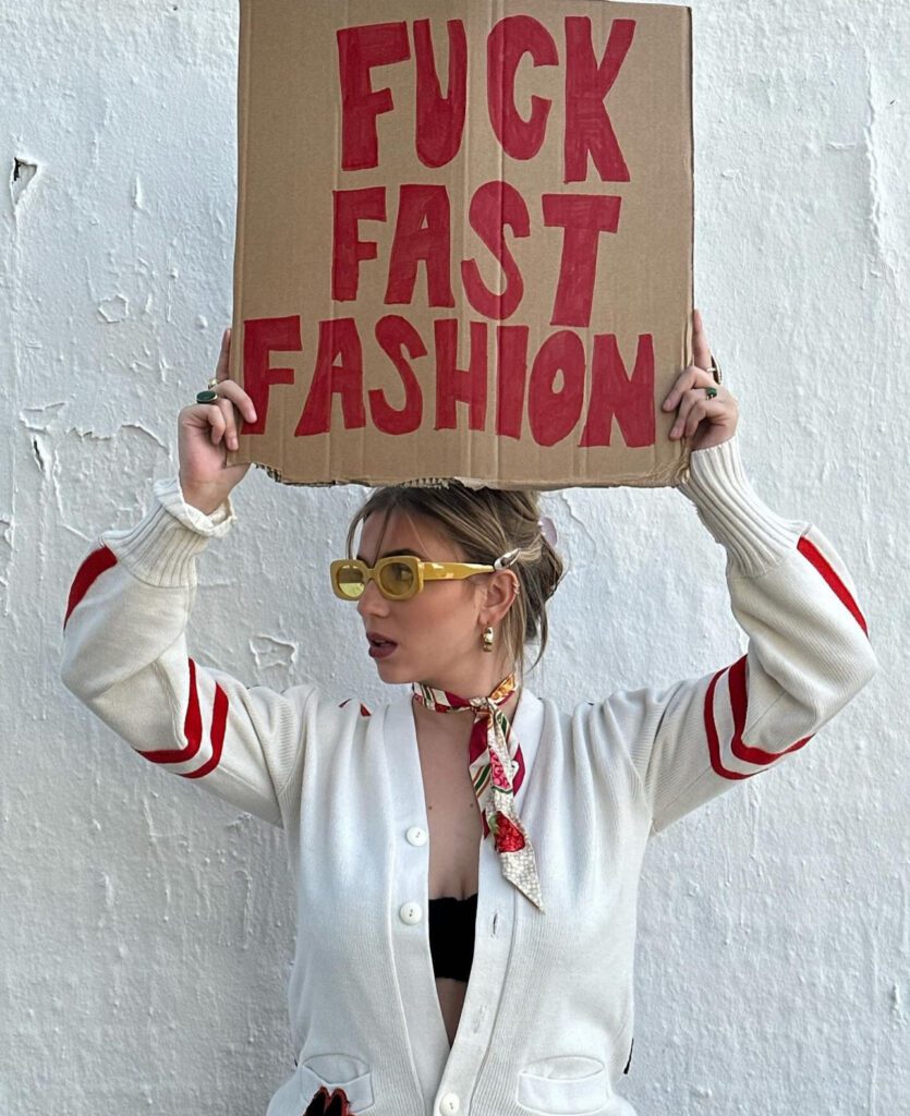 Protesting fast fashion