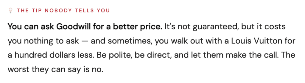 You can ask Goodwill for a better price. It isn't guaranteed, but it costs nothing to ask.