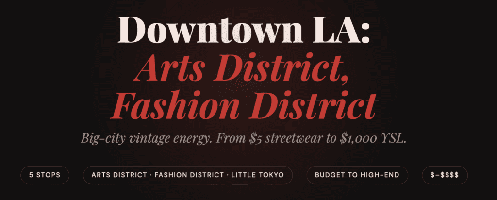 Downtown LA Thrift Tour Guide